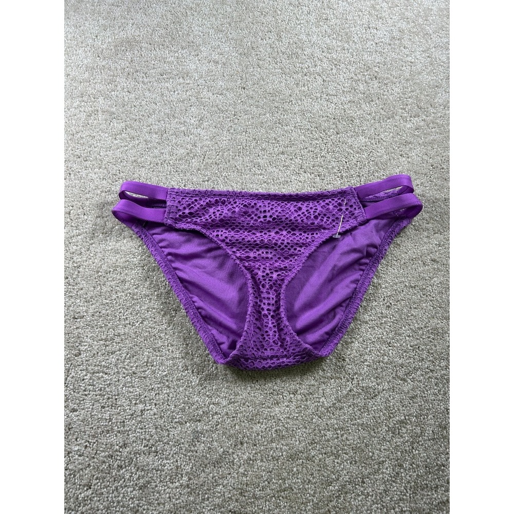 Mossimo Women's Purple Bikini Bottom S/P Mesh Cutout‎ Swimwear